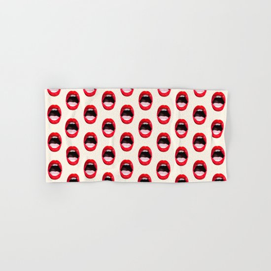 Red Lips Hand & Bath Towel