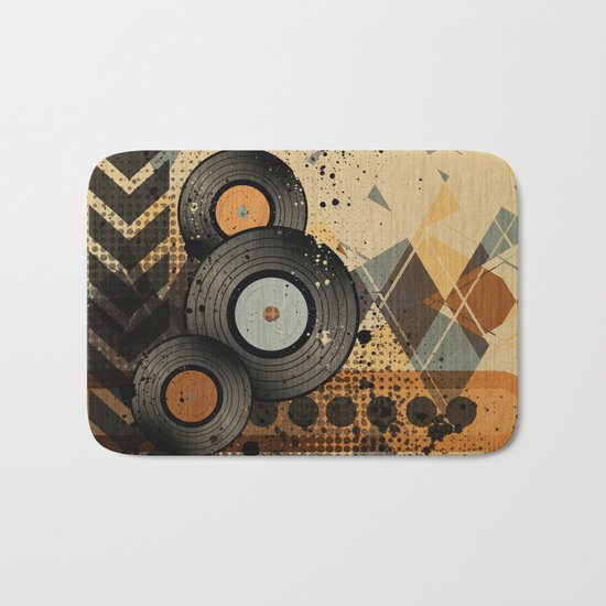 Retro Vinyl. Bath Mat