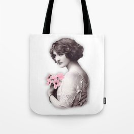 Lily Elsie Edwardian era With Pink Flowers Tote Bag