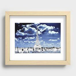 Tower Tourists in Reverse Recessed Framed Print