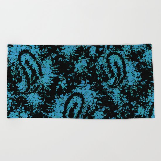 denim paisley Beach Towel