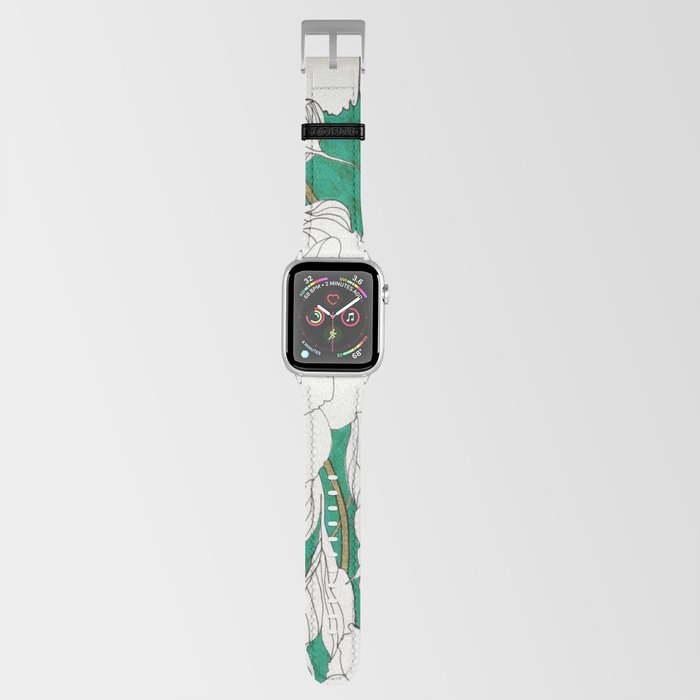 green peonies Apple Watch Band