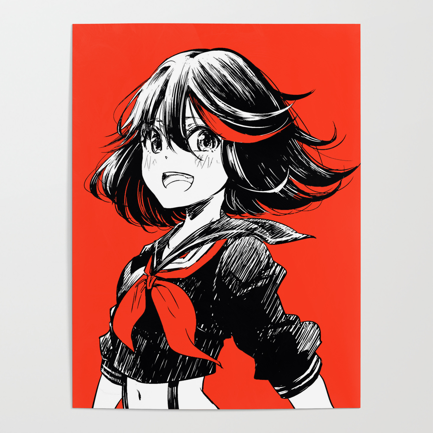 Ryuko Matoi Kill La Kill Poster By Mirrortab Society6 Kill la kill settings 1 artbook review:this is how you make an iconic character!!! ryuko matoi kill la kill poster by mirrortab
