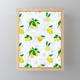 Italian lemons Framed Mini Art Print