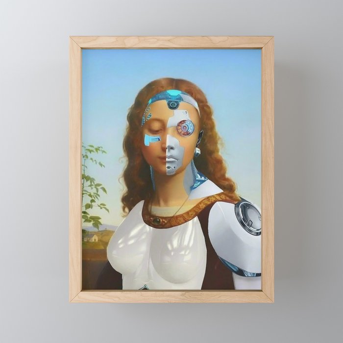 Robot Renaissance Framed Mini Art Print