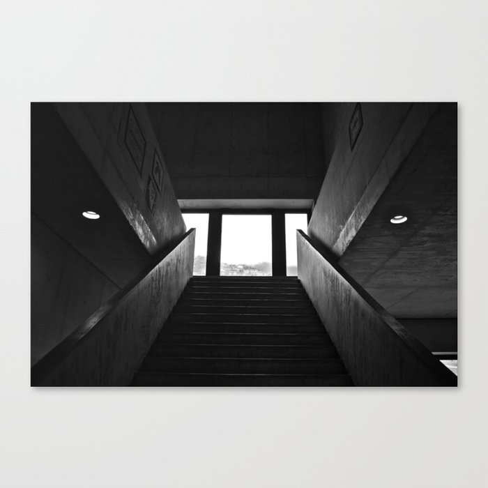 Dark Stair Case - Paspels, Switzerland Canvas Print