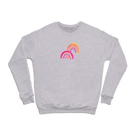 Abstract Rainbow Arcs – Pink Palette Crewneck Sweatshirt