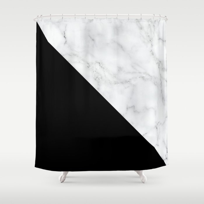 Marble, Stone, Color Block, Minimal Art Shower Curtain