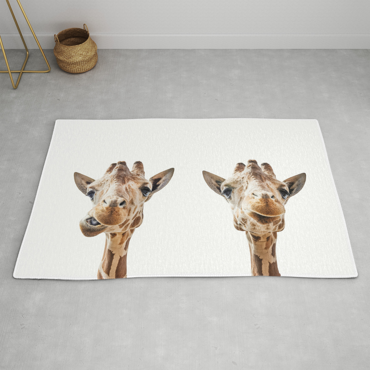 Funny Giraffe Portrait Art Print Cute Animals Safari Animal Nursery Kids Room Poster Wall Art Rug By Radub85 Society6