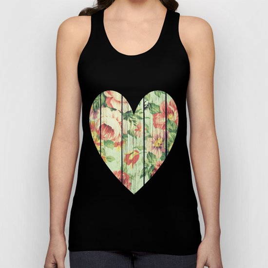 Flowers on Wood 05 Unisex Tank Top