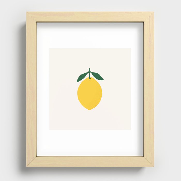 Lemon Citrus Recessed Framed Print