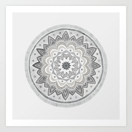 Watercolor Mandala #2 (Stone) Art Print