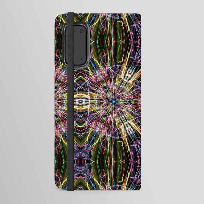 Liquid Light Series 79 ~ Rainbow Abstract Fractal Pattern Android Wallet Case