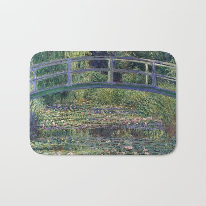 Water Lilies and the Japanese Bridge by Claude Monet Bath Mat