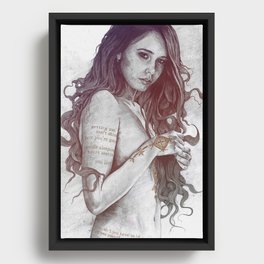 You Lied: Rainbow (nude girl with mehndi tattoos) Framed Canvas