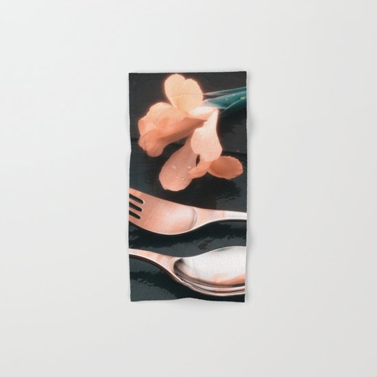 Flowers on Slate, variation 4 Hand & Bath Towel