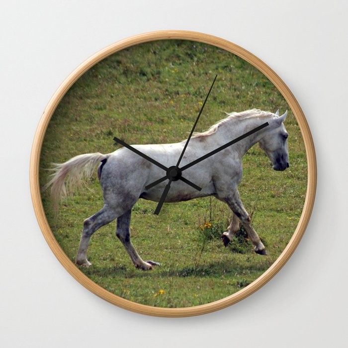 White horse Wall Clock