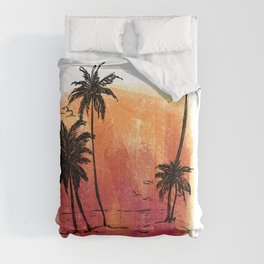 Sunset beach Comforter