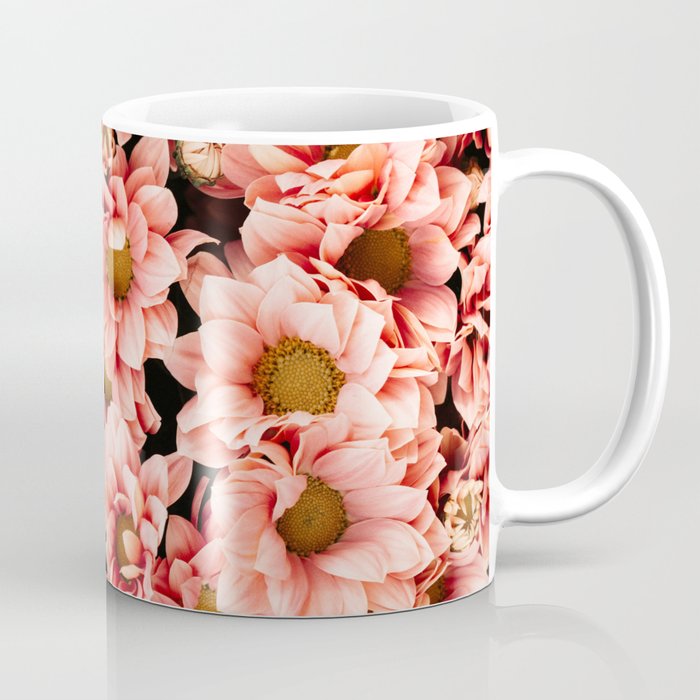 Peach Gerber Daisies Coffee Mug