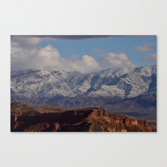 Desert Snow on Christmas - II Canvas Print
