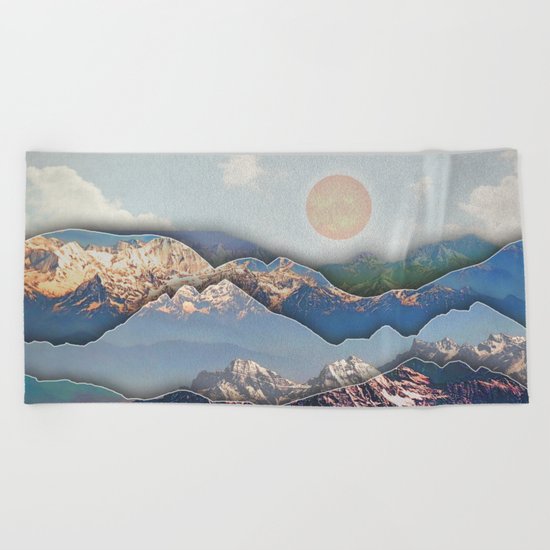 Rolling Mountains Beach Towel