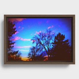 Colorful Sky (vintage) Framed Canvas