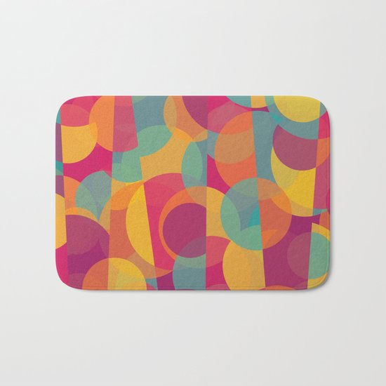 Abstract Circle Pattern - Colorful Dream Bath Mat