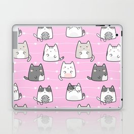 Kawaii Cute Cats Valentine's Day Pattern Laptop Skin