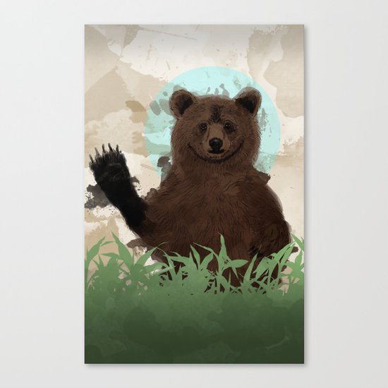 Hello Bear Canvas Print