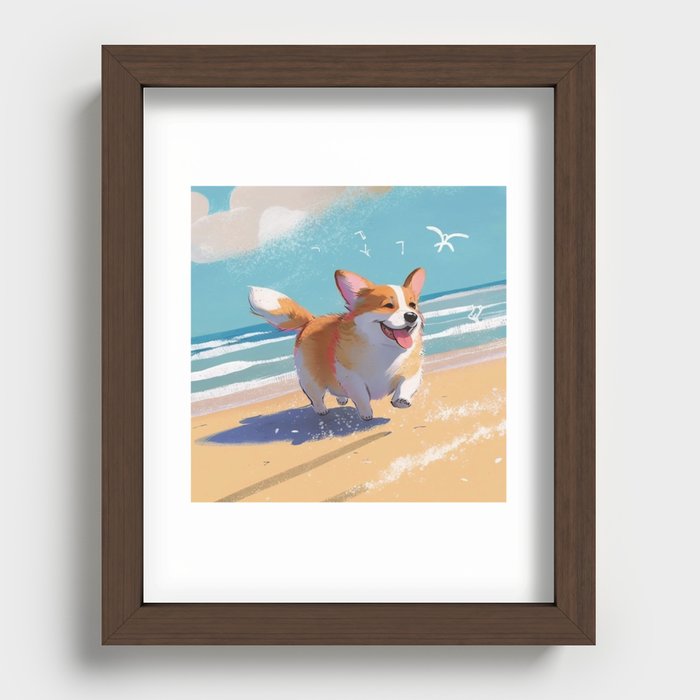 Paws in Paradise Recessed Framed Print