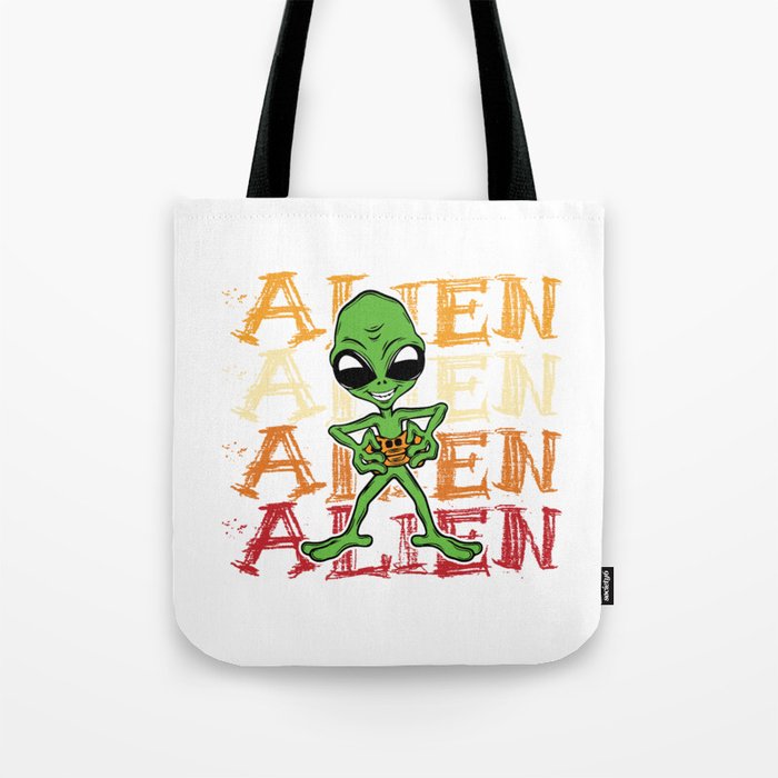 Funny Alien Tote Bag