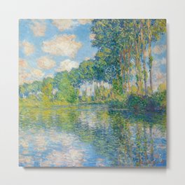 Claude Monet - Poplars on the Epte (1891) Metal Print | Violet, Poplarsontheepte, Masterpiece, Masters, French, Irises, Claude, Claudemonetretro, Claudemonet, Purple 