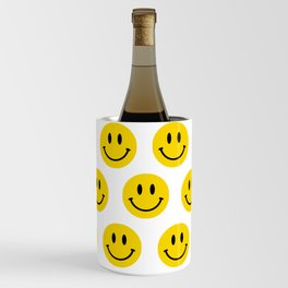 Yellow Smiley Faces Wine Chiller