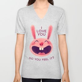 Bunny with love V Neck T Shirt