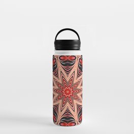 Red Star Mandala Water Bottle