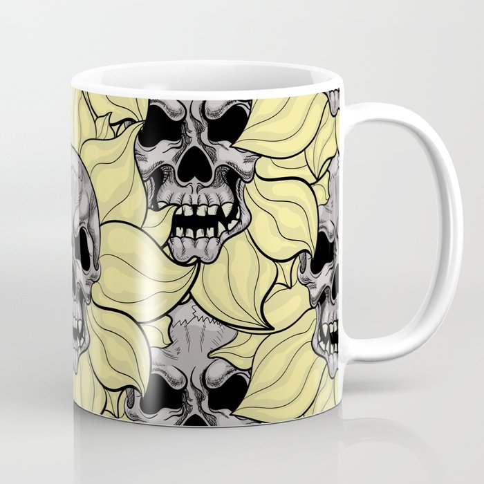 pattern with flowers skulls Coffee Mug