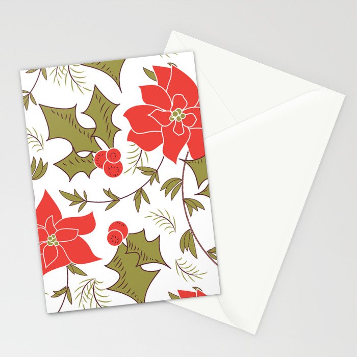 poinsettia christmas stationery cards by fuzzyfox85 poinsettia card