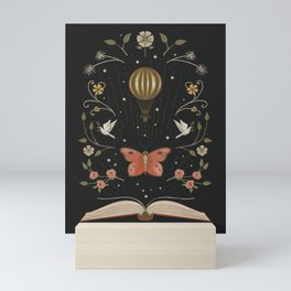 Good book - vintage dark theme Mini Art Print