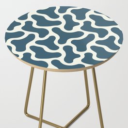 Abstract Groovy Shapes Blue Side Table