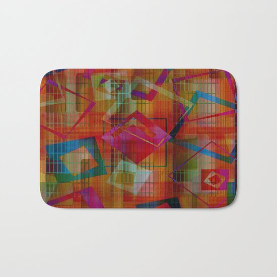 Topsy Turvy Squares Bath Mat