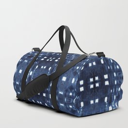 Shibori City Blue Duffle Bag