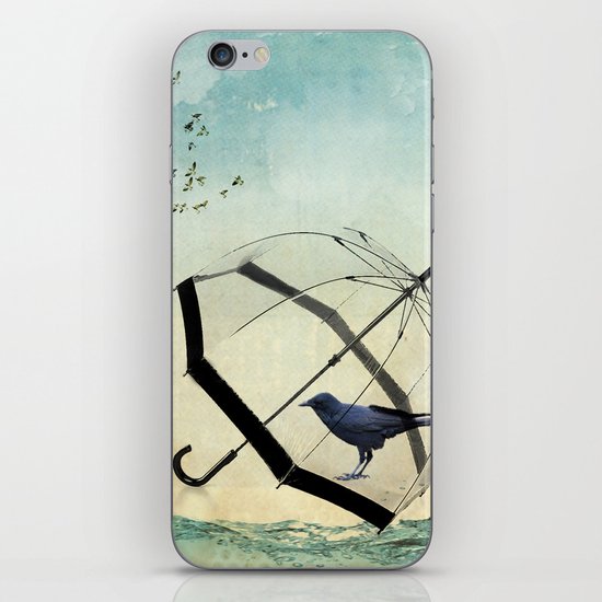 Black rain iPhone & iPod Skin