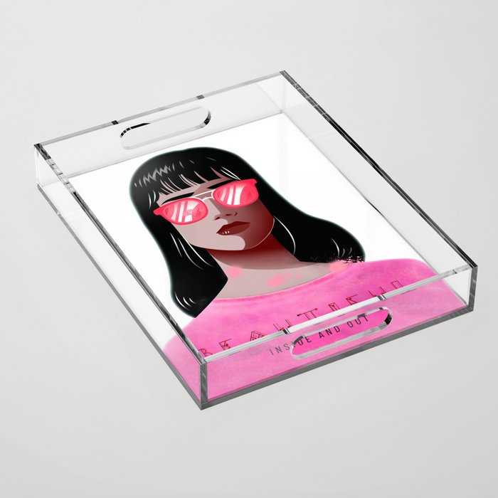 Beautiful Woman Acrylic Tray