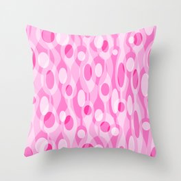 Bubblegum Pink Abstract Throw Pillow