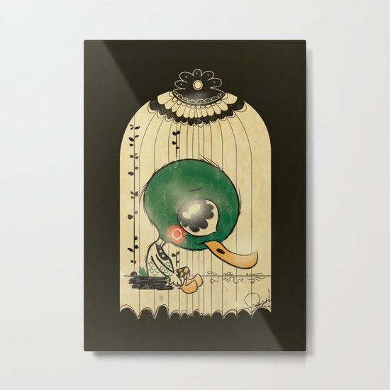 Chinese Idiom: Sitting Duck 插翅难飞 Metal Print
