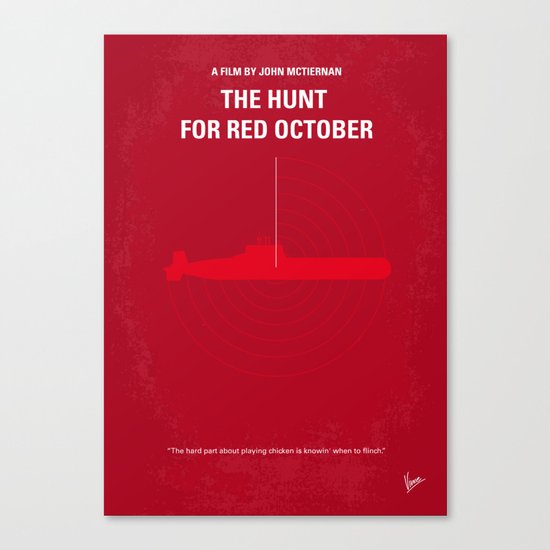 No198 My The Hunt for Red October minimal movie poster Canvas Print