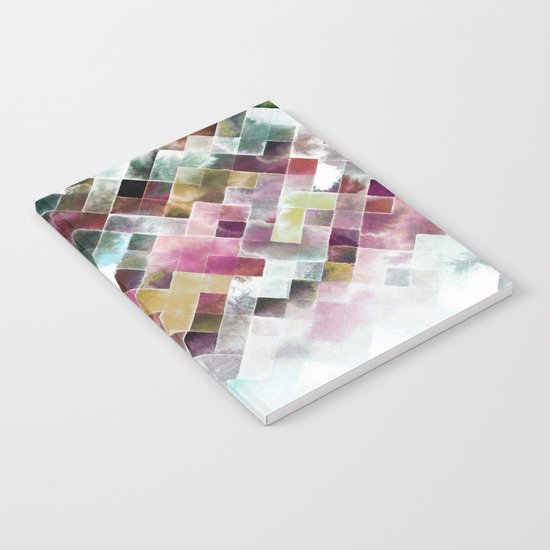 Moody watercolor patchwork Notebook