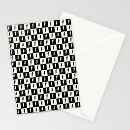 Lightning Bolt Pattern in Black and Off White  Stationery Cards