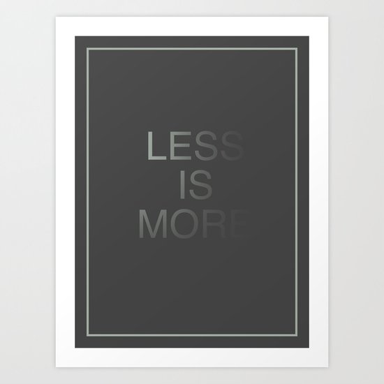 Less is More III Art Print