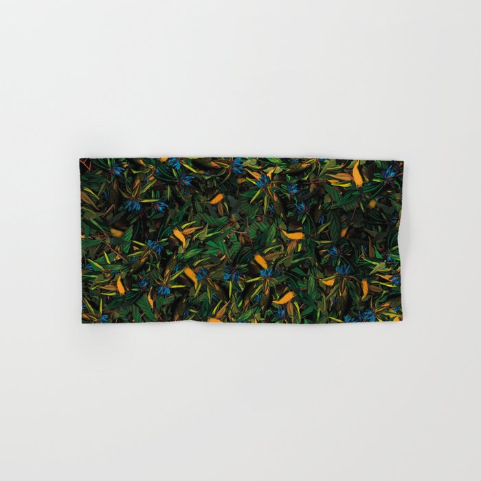 Bird Pattern - Green and Yellow Nature Hand & Bath Towel